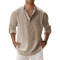 Camicia da uomo in cotone e lino