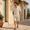 Completo Uomo Riviera – Camicia e Bermuda in Lino