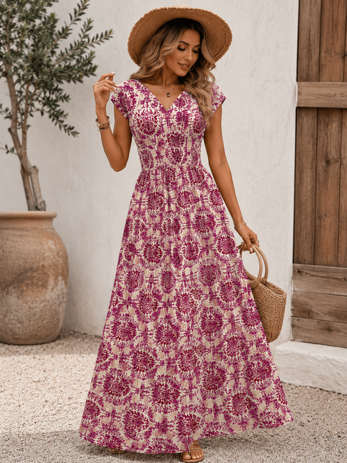Abito Lungo Floreale Boho Chic